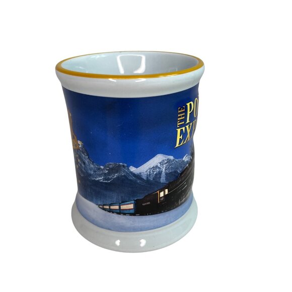 The Polar Express Mug 3D With Gold Rim BELIEVE Coffee Hot Chocolate Christmas - Picture 2 of 10